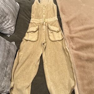 Free people movement barrel wide leg jumpsuit